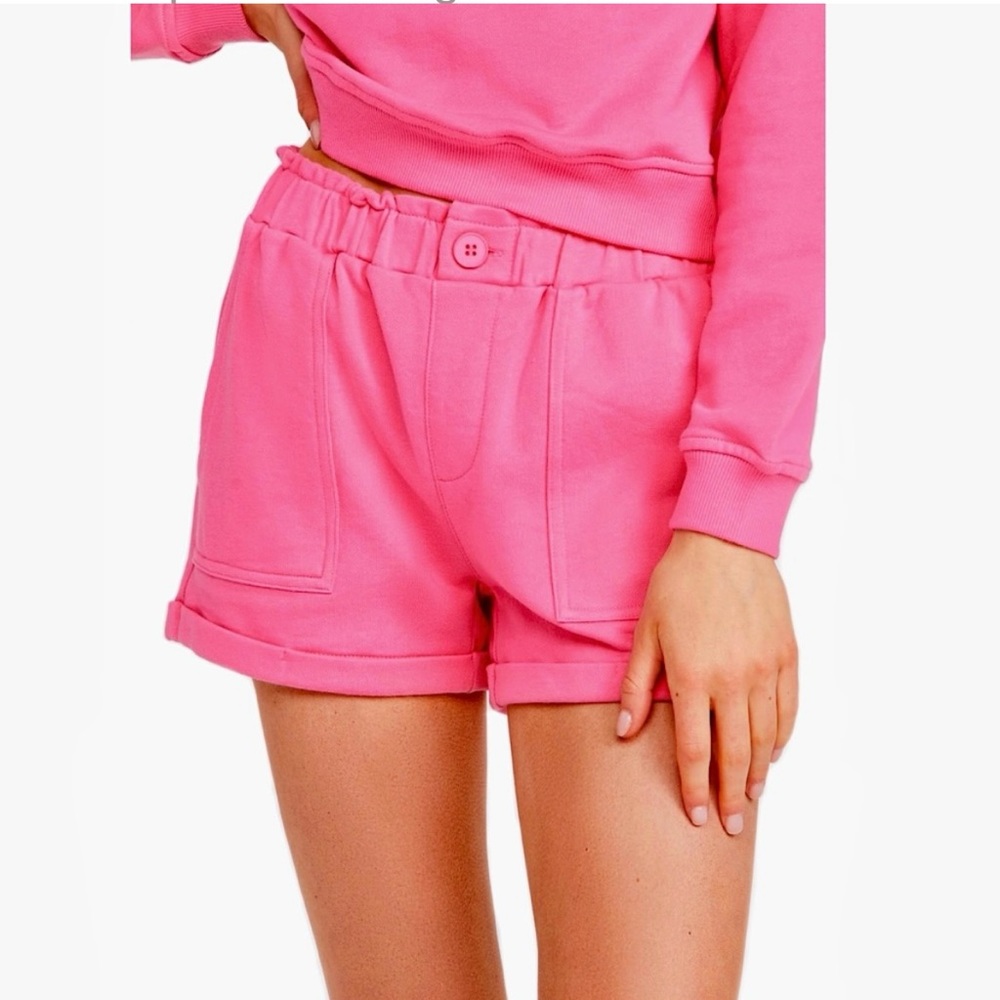 BlankNYC Pink Cuffed Shorts Size Large